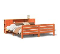 Eleganz Letto in legno di pino massiccio, 180 x 200 cm, marrone cera, durevole e stabile, per camera da letto, senza materasso, design naturale per un sonno riposante
