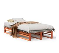 Eleganz Letto in legno di pino massiccio, 75 x 190 cm, marrone cera, stabile e durevole, per camera da letto, senza materasso, design naturale per un sonno riposante
