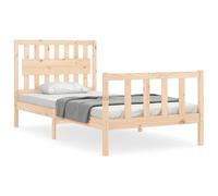 Eleganz Letto in legno massello, 100 x 200 cm, struttura del letto senza materasso, durevole e stabile, per camera da letto, design naturale per una vita moderna