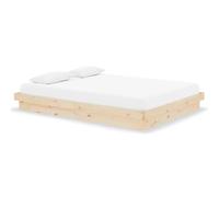 Eleganz Letto in legno massello, 135 x 190 cm, letto di alta qualità in rovere massiccio, durevole e stabile per adulti, perfetto per camera da letto, design naturale per un sonno riposante