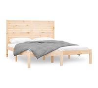 Eleganz Letto in legno massello, 140 x 200 cm, letto di alta qualità per camera da letto, durevole e stabile, design naturale per un sonno riposante, perfetto per coppie e camere degli ospiti