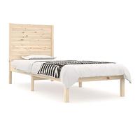 Eleganz Letto in legno massello, 75 x 190 cm, letto matrimoniale in legno massiccio, per camera da letto, durevole e stabile, design naturale per un sonno riposante