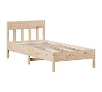 Eleganz Letto in legno massello, 90 x 190 cm, senza materasso, durevole e naturale, per camera da letto, ideale per piccoli spazi e amanti della sostenibilità