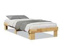 Eleganz Letto in legno massello, 90 x 200 cm, in legno di quercia, resistente, per adulti, design stabile per un sonno riposante, legno massello naturale senza materasso