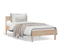 Eleganz Letto in legno massello senza materasso, 75 x 190 cm, in legno di pino - Letto singolo per camera da letto | Durevole e naturale | Robusto telaio in legno per un sonno riposante