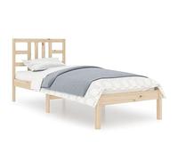 Eleganz Letto in legno massiccio, 90 x 200 cm, robusto telaio in legno per camera da letto, design naturale e durata, soluzione perfetta per un sonno riposante