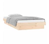 Eleganz Letto in legno massiccio con S 90 x 190 cm - Letto moderno con illuminazione per camera da letto, durevole letto in legno con illuminazione sotto il letto, perfetto per piccoli spazi e camera