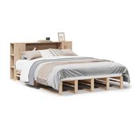 Eleganz Letto in legno massiccio con scaffale, 160 x 200 cm, elegante e durevole, senza materasso, perfetto per camera da letto e zona ospite, legno massello naturale per un sonno riposante