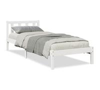 Eleganz Letto in legno massiccio extra lungo, 90 x 220 cm, in legno di pino bianco, durevole e stabile, senza materasso, ideale per camera da letto e camera degli ospiti, design naturale per un sonno