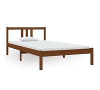 Eleganz Letto matrimoniale in legno massello, 100 x 200 cm, in vero legno, per camera da letto, durevole ed elegante, con spazio sotto il letto, aspetto naturale per un ambiente accogliente
