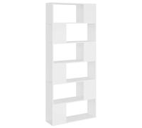 Eleganz Libreria divisoria bianca 80 x 24 x 186 cm | Sistema di scaffali in legno | Elegante mobiletto divisorio per soggiorno, ufficio e altro ancora | Soluzione stabile per libri e decorazioni