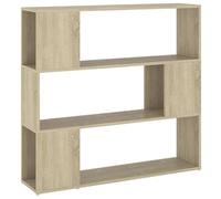 Eleganz Libreria divisoria in legno - Sistema di scaffalatura per soggiorno, ufficio o cameretta dei bambini - Elegante e stabile in rovere Sonoma 100 x 24 x 94 cm