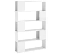 Eleganz Libreria divisorio bianco lucido in legno - moderno sistema di scaffalatura per soggiorno e ufficio, salvaspazio ed elegante