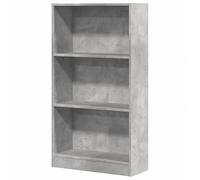 Eleganz Libreria grigio cemento 60 x 24 x 109 cm in legno - Robusto sistema di scaffalatura per soggiorno, ufficio e molto altro ancora, salvaspazio e durevole