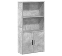 Eleganz Libreria grigio cemento, 60 x 24 x 120 cm, materiale in legno, stabile sistema di scaffalatura per soggiorno e ufficio, salvaspazio e durevole, ideale per piccoli spazi