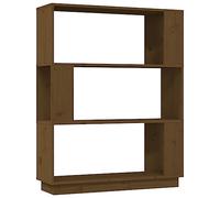 Eleganz Libreria in legno massello | divisorio 80 x 25 x 101 cm | stabile sistema di scaffalatura per soggiorno e ufficio | design naturale per più spazio
