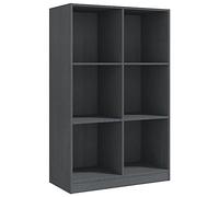 Eleganz Libreria in legno massello grigio, 70 x 33 x 110 cm, per soggiorno, ufficio, design stabile, ecologico, salvaspazio
