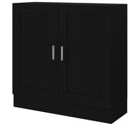 Eleganz Libreria nera 82,5 x 30,5 x 80 cm in legno e MDF - Moderno sistema di scaffalatura per soggiorno, ufficio o corridoio - Stabile libreria ad alta capacità
