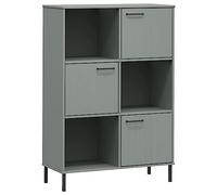 Eleganz Libreria Oslo in legno di pino massiccio e metallo, 90 x 35 x 128,5 cm, stabile sistema di scaffalatura per soggiorno, ufficio o cameretta dei bambini, design moderno, durevole e salvaspazio