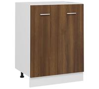 Eleganz Lione, armadietto da cucina, 60 x 46 x 81,5 cm, effetto rovere marrone, in materiale di legno, salvaspazio ed elegante per la vostra cucina