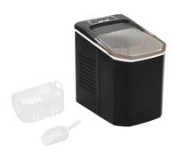 Eleganz Macchina per cubetti di ghiaccio, colore nero, 1,4 l, 15 kg/24 h, compatta, per piccole cucine, materiale PP, silenziosa ed efficiente dal punto di vista energetico