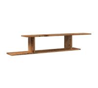 Eleganz Mensola da parete per TV, effetto legno antico, 125 x 18 x 23 cm, in legno - Design elegante per soggiorno e ufficio domestico, salvaspazio e durevole
