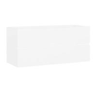 Eleganz Mobile lavabo bianco 100 x 38,5 x 45 cm in legno - Set di mobili da bagno con elevata stabilità e design elegante, perfetto per bagni moderni