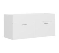 Eleganz Mobile lavabo bianco 100 x 38,5 x 46 cm in legno - Set di mobili da bagno con elevata stabilità e design elegante, perfetto per bagni moderni