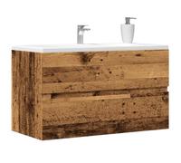 Eleganz Mobile sottolavabo effetto legno anticato, 90 x 38,5 x 45 cm, in legno rustico, spazioso, robusto, elegante mobile da bagno per un bagno caldo e accogliente
