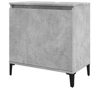 Eleganz Mobile sottolavabo, grigio cemento, 58 x 33 x 60 cm, set di mobili da bagno in legno e metallo, elegante e salvaspazio, per WC degli ospiti o piccolo bagno