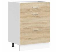 Eleganz Mobiletto da cucina Lione Sonoma in legno di rovere - Mobile base di alta qualità per cucine moderne, durevole ed elegante, perfetto per piccoli spazi