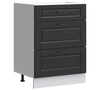 Eleganz Mobiletto da cucina Porto nero in legno - Mobile da incasso per cucine moderne, durevole e salvaspazio, ideale per piccoli spazi