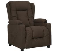 Eleganz Ottoman Poltrona rialzata in tessuto marrone scuro - Comodo sgabello per soggiorno e camera da letto, salvaspazio e durevole, perfetto per piccoli spazi