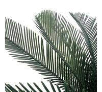Eleganz Palma artificiale Cycas, 125 cm, con vaso, pianta artificiale in plastica e legno, per soggiorno, ufficio e giardino, facile da pulire e decorazione durevole