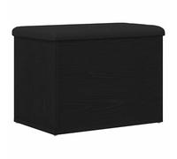 Eleganz Panca con vano portaoggetti in rovere nero, 60 x 40 x 45 cm, moderna panca in legno per corridoio, soggiorno o camera da letto, pratica possibilità di conservazione e risparmio di spazio