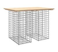 Eleganz Panca da giardino in gabbioni 100 x 70 x 72 cm - Legno massello di pino non trattato - Mobili da giardino durevoli per gli amanti della natura