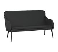 Eleganz Panca nera 110 x 76 x 80 cm in ecopelle - moderna panchina per soggiorno, corridoio o camera da letto - ecopelle durevole - metallo e compensato - ideale per piccoli spazi