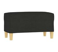 Eleganz Panca nera 70 x 35 x 41 cm in tessuto (100% poliestere) e compensato - Sgabello moderno per soggiorno, corridoio o camera da letto, salvaspazio e durevole