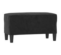 Eleganz Panca nera 70 x 35 x 41 cm velluto - Moderna panca in velluto e compensato per soggiorno, camera da letto o corridoio - Elegante e confortevole