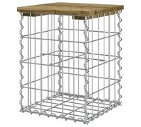 Eleganz Panchina da giardino in gabbioni, 33 x 31 x 42 cm, in legno di pino impregnato, durevole, per terrazza e giardino, in legno di pino impregnato sotto pressione caldaia