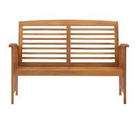 Eleganz Panchina da giardino in legno massello di acacia con finitura a olio, durevole e resistente alle intemperie, per terrazza, giardino o balcone, panca in legno stabile e confortevole dal design