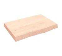 Eleganz Piano in legno di quercia massiccio, 60 x 40 cm, non trattato, durevole e naturale, perfetto per bagno e WC degli ospiti