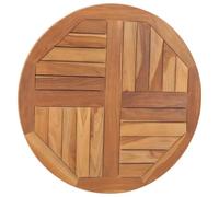 Eleganz Piano in teak finemente levigato, rotondo, 70 cm, spessore 2,5 cm, legno massiccio per un design elegante della tavola, trattato con acqua