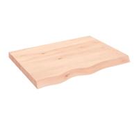 Eleganz Piano per lavabo, 80 x 60 cm, in legno di rovere massiccio, non trattato, durevole e naturale, per bagno e WC degli ospiti