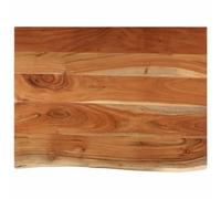 Eleganz Piano per lavabo, 80 x 60 cm, in legno massello di acacia, piano rettangolare per bagno e lavandino, durevole e naturale, perfetto per bagni moderni