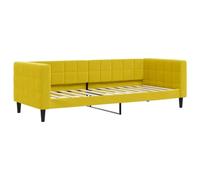 Eleganz Piumone 80 x 200 cm in velluto giallo - Comodo divano letto per soggiorno o zona ospite, imbottitura morbida per un comfort ottimale, salvaspazio ed elegante