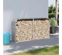 Eleganz Rifugio per legna da ardere in acciaio zincato, 180 x 45 x 100 cm, resistente alle intemperie e stabile per camini, salvaspazio e durevole