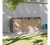 Eleganz Ripiano per legna da ardere, in acciaio zincato, 234 x 45 x 100 cm, resistente alle intemperie e stabile, ideale per camini e legna da forno, salvaspazio e durevole