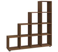 Eleganz Scaffale per scale in legno effetto quercia, 142 cm, salvaspazio per piccoli appartamenti, durevole ed elegante