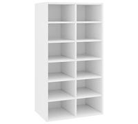 Eleganz Scarpiera bianca 54 x 34 x 100,5 cm in legno - salvaspazio ed elegante per armadi e corridoi - ideale per piccoli appartamenti e famiglie